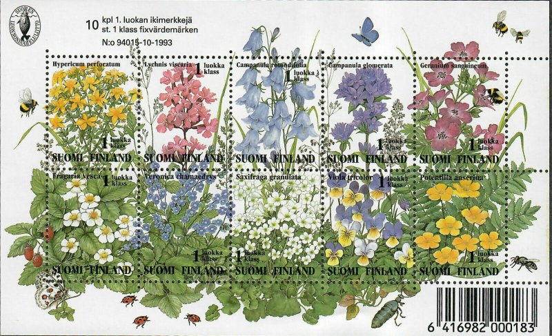 Finland Sc#941 M/NH/VF, Wildflowers, Cv. $25