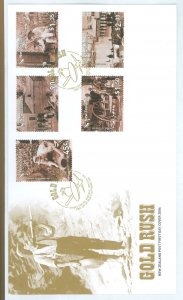 New Zealand 2082-2086 2006 Gold Rush (set of five) on an unaddressed cacheted FDC