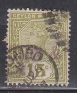 CEYLON Scott # 136 Used - Queen Victoria