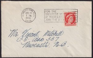 Canada - 1954 - Scott #342 - used on cover - JOIN THE ARMY slogan pmk