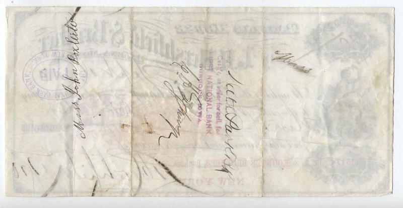 1880 RN-G1 L.H. Hershfield sight draft Helena Montana RN-G1 revenue [6514.33]