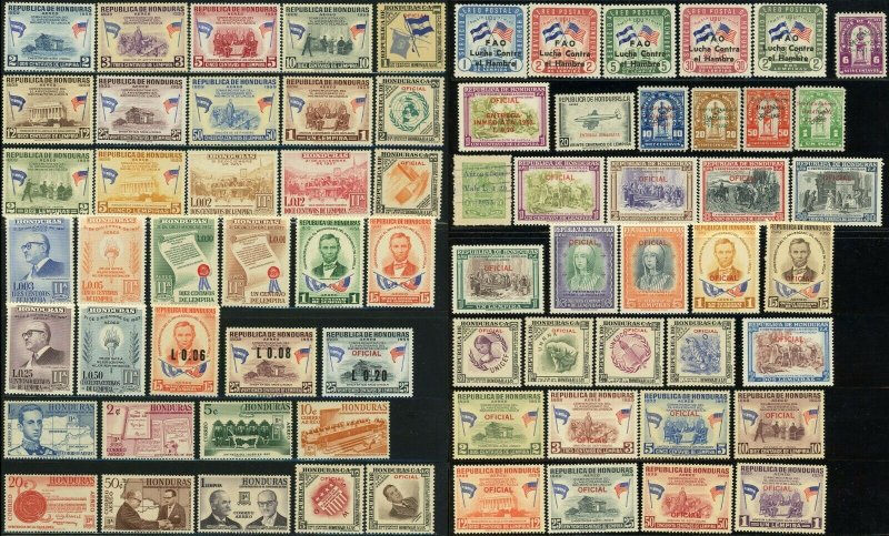 Early HONDURAS Postage Latin America Stamp Collection 1890-1959 Used Mint LH NH