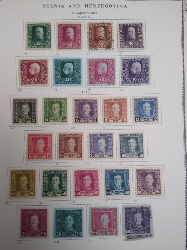 collection on pages Bosnia and Herzegovina 1879-1919 PS: CV $585