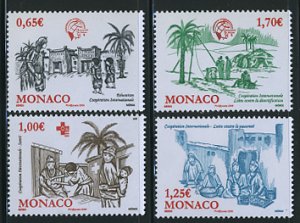 Monaco 2008, Co-operation against destruction 4v, MNH