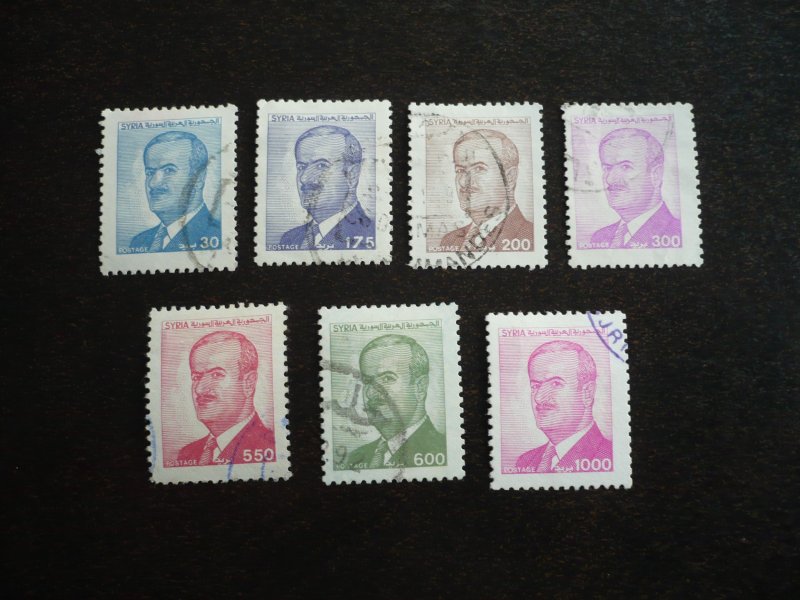 Stamps - Syria - Scott# 1069,1073-1075,1077-1079 - Used Part Set of 7 Stamps