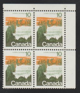 Canada 594 landscape definitive - Type 1 (12.5X12 perf) MNH - Block UR