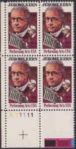 2110 Jerome Kern Plate Block MNH