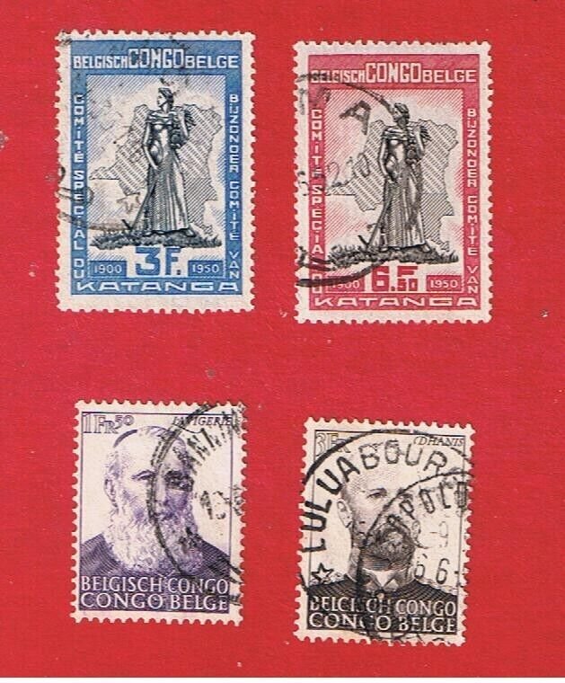 Belgian Congo  #259-262 VF used   2 sets    Free S/H