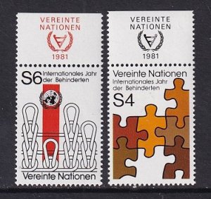 United Nations Vienna  #18-19   MNH  1981  year of disabled persons