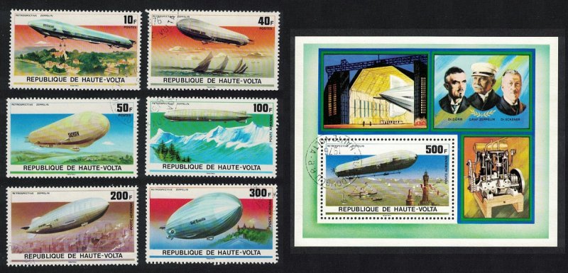 Upper Volta Zeppelin Anniversary 6v+MS MI#625-631+Block 42 SC#395-397+C234-C236