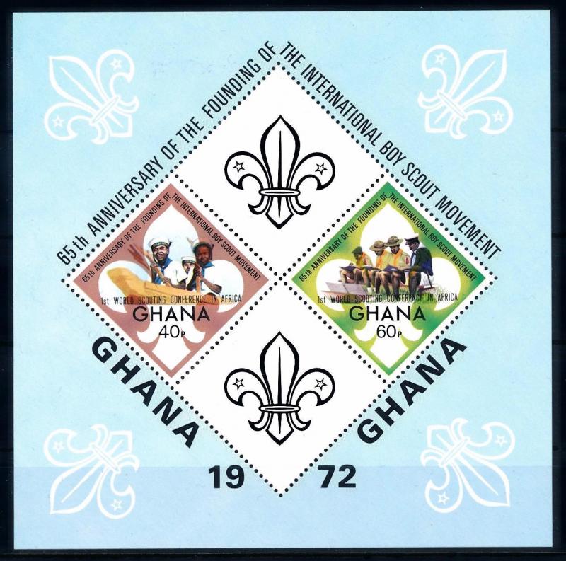 [66781] Ghana 1973 Scouting Pfadfinder with Overprint Souvenir Sheet MNH