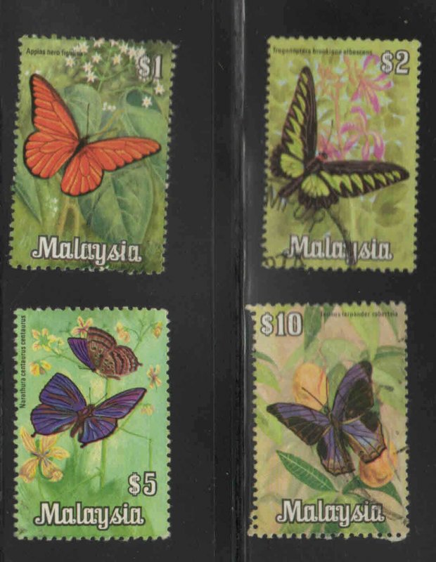 MALAYSIA Scott 70-73 Used High Denomination Butterfly stamps