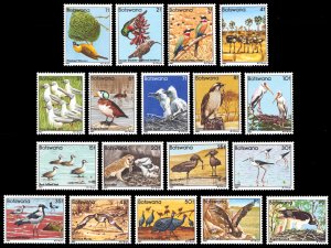 Botswana 1982 BIRDS Scott #303-320 Mint Never Hinged