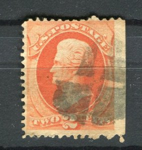 USA; 1870s early classic Jackson issue used Shade of 2c. value, IMPERF MARGIN