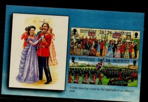 Alderney Sc 160b 2000 26 & 36p Dancing Couple stamp booklet pane of  mint NH