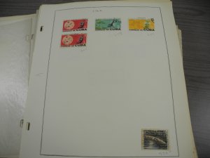 CUBA, 100s & 100s of Stamps mostly hinged on Scott pages