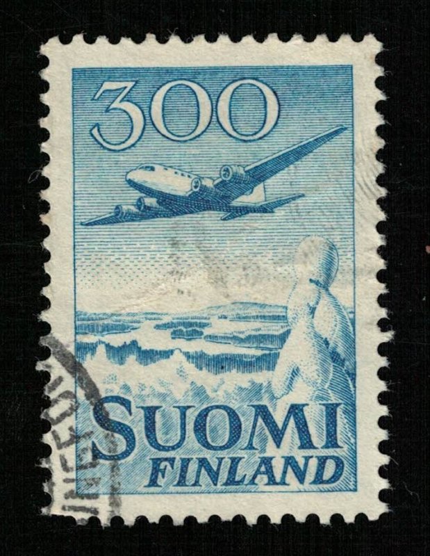 Finland, 1950, Airmail, Airplane - Douglas DC-6, 300 Mk (Т-8201)