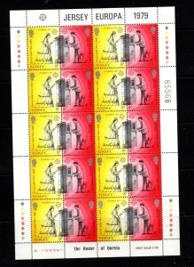 Jersey #203-04 (1979 Europa) in VFMNH sheets of 10 pairs  CV $12.50