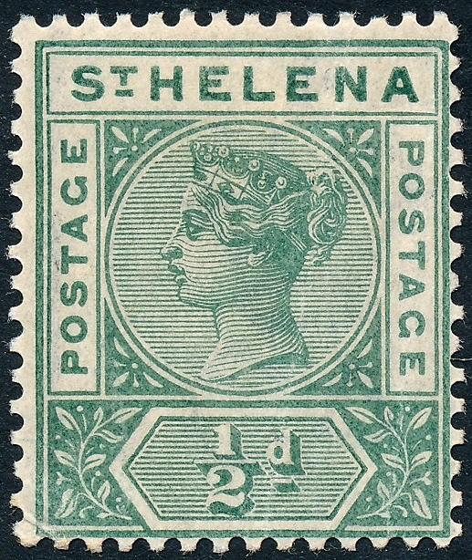 St Helena 1890-1897 ½d Green SG46 MH