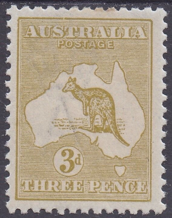 AUSTRALIA 1915 KANGAROO 3D DIE IIB 3RD WMK