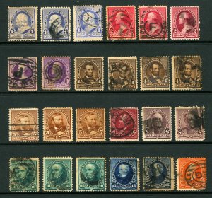 #219-#228 1890-1893 1c-30c Small Banknote Issues without Triangles Used