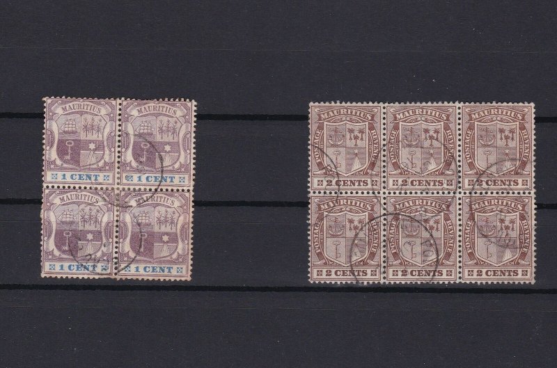 mauritius used  stamps  blocks ref r12424