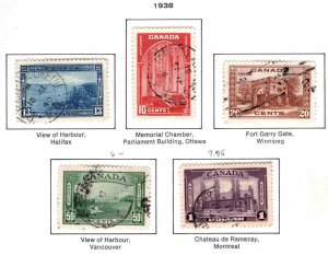 CANADA Scott 241-245 Used  stamp set