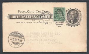 Scott 219, UX9, New York, Postal Cards