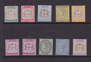 Jamaica 1905 Queen Victoria Sc 37-45+42A set MH