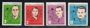 Cuba Sc# 821-824  MILITARY GENERALS revolution CPL SET of 4 1964  MNH mint