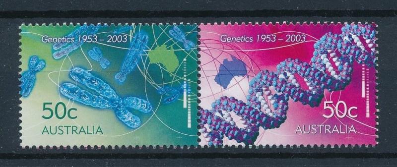 [73886] Australia 2003 Genetics DNA Pair  MNH