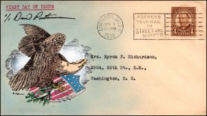 Scott 685 4 Cents Taft David Peterman Hand Painted FDC Add On 1/1