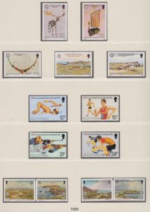 Isle of Man 1986 Year set 25v +M/Sheet - U/Mint