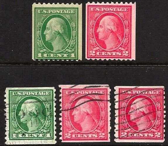 United States - 448 450 (OG) and 452 453 455 Used