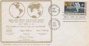 C76 10c FIRST MAN ON THE MOON - Goodwill Ambassador cachet