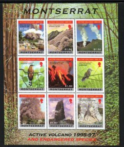 Montserrat Stamp 922  - Eruption Mt. Soufriere;2 birds at risk