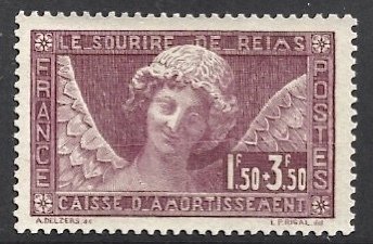 France #B34 The Smile of Reims (1930) VF NH Scott Cat. $ 130.00