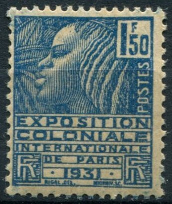 France Sc#261 MNH, 1.50f dl bl, International Colonial Exhibition (1930)