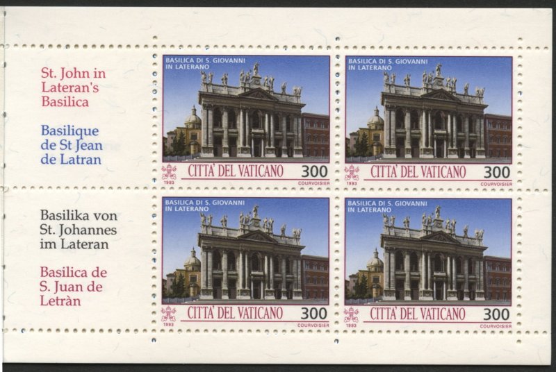 VATICAN CITY, BOOKLET 1993, MONUMENTS