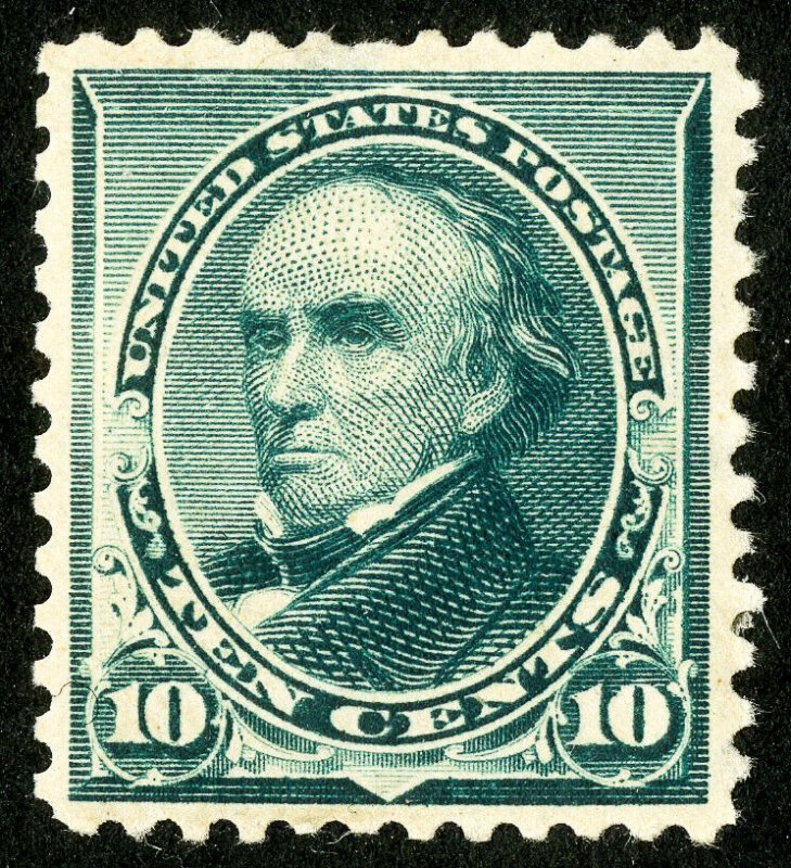 US Stamps # 226 MH XF Fresh Tiny Hinge Thin On Reverse Only Scott Value $160.00 