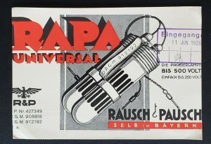 1926 Selb Germany RAPA Universal Rausch & Pausch Illustrated Radio Advertising