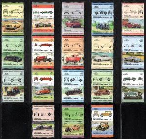 St. Vincent Union Island #142-63 ~ Short Set 18 of 22 Prs ~ Cars ~ MNH (1985-86)