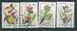 Hungary #3088-3091  Orchids  (U) CV $1.85