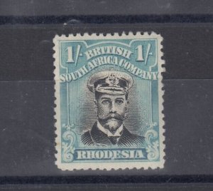 BSAC Rhodesia KGV 1913 Greenish 1/- Black Blue SG232 MH BP2898