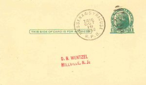 United States U.S. R.P.O.'s Massena & Syracuse 1950 102-G-1  Postal Card  Phi...