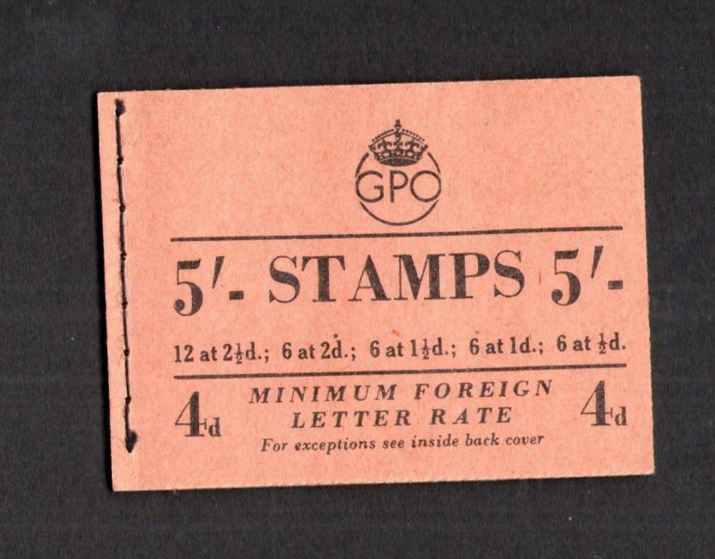 5/- BOOKLET MAY 1953 SG H1 Cat £45