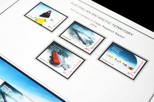 COLOR PRINTED AUSTRALIAN ANTARCTIC 1957-2020 STAMP ALBUM PAGES (44 illus. pages)