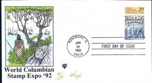 Pugh Designed/Painted Columbia Stamp Expo FDC...88 of 134 created!