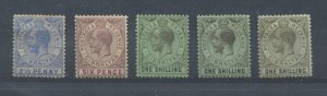 Gibraltar KGV 1912-24 values to 1/ mint o.g. hinged