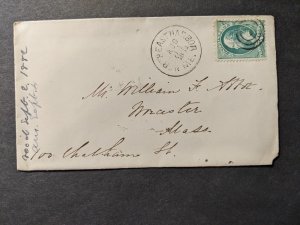 1882 NORTHEAST HARBOR, MAINE Postal History Cover to Worcester, Mass 
